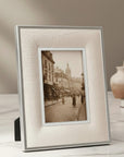 luxury Frame silver frame on a marble surface