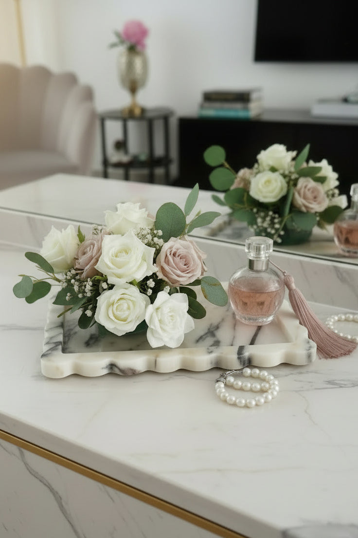 How to Style Luxury Marble Trays in Every Room: From Coffee Tables to Bedroom Vanities